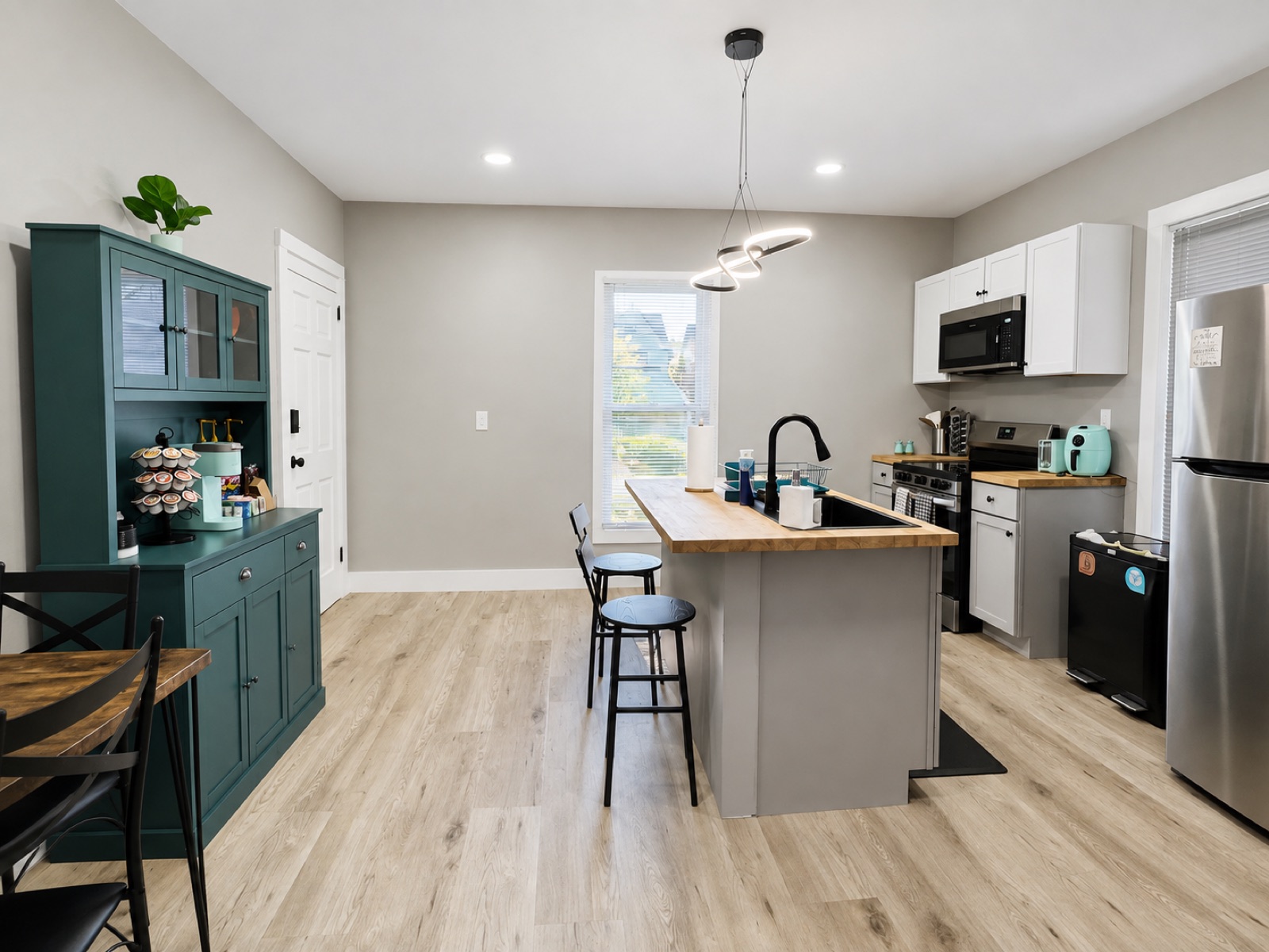 Renovated kitchen with modern finishes in a Goshen residence